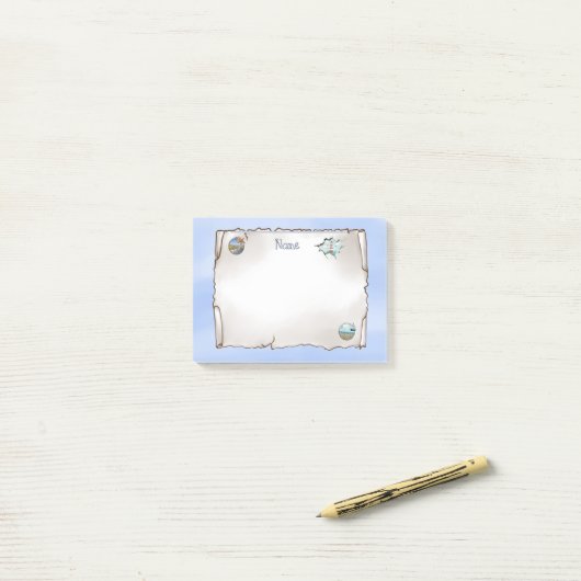 Post-it® bloc-notes maritime (Sur un bureau)