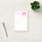 Post-it® Bloc-notes mignon avec ruban rose (Bureau)