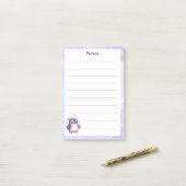 Post-it® Bloc-notes mignon en pingouin mou (Sur un bureau)