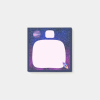 Bloc-notes mignon fusée espace galaxie deux sectio