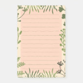 Post-it® Bloc-notes minimal Plante Boho vert Sage (Devant)
