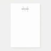 Post-it® Bloc-notes monographique et nom personnalisé (Devant)