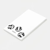 Post-it® bloc-notes noir volleyballs avec nom de l'athlète (Incliné)