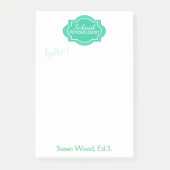 Post-it® Bloc-notes nommé fait sur commande de note de (Devant)