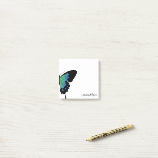 Post-it® Bloc-notes Papillon personnalisé (Sur un bureau)