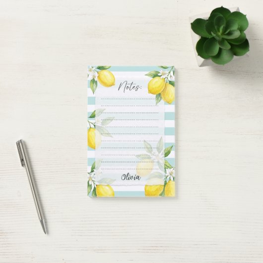 Post-it® Bloc-notes personnalisé aux citrons (Bureau)