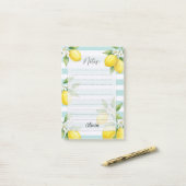 Post-it® Bloc-notes personnalisé aux citrons (Sur un bureau)