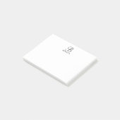 Post-it® Bloc-notes personnalisé avec monogramme et nom en  (Incliné)