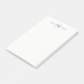 Post-it® Bloc-notes personnalisé avec monogramme Post It No (Incliné)