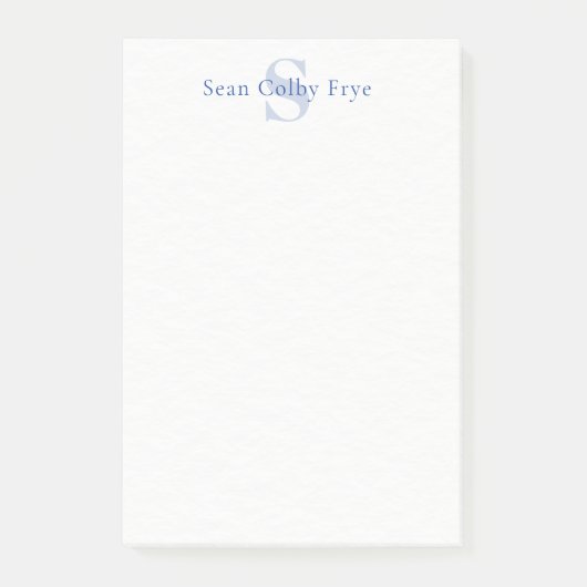 Post-it® Bloc-notes personnalisé avec monogramme Post It No (Devant)