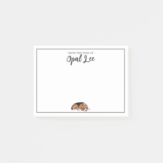 Post-it® Bloc-notes personnalisé beagle (Devant)