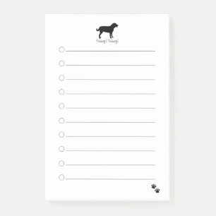 Post-it® Bloc-notes personnalisé Black Labrador To Do List