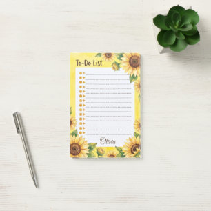 Post-it® Bloc-notes personnalisé de liste de choses à faire