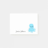 Post-it® Bloc-notes personnalisé Funny Fat Blue Octopus (Devant)