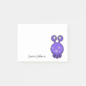 Post-it® Bloc-notes personnalisé Funny mignon violet Alien (Devant)