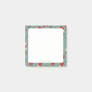 Post-it® Bloc-notes personnalisé motif gants de Noël vintag