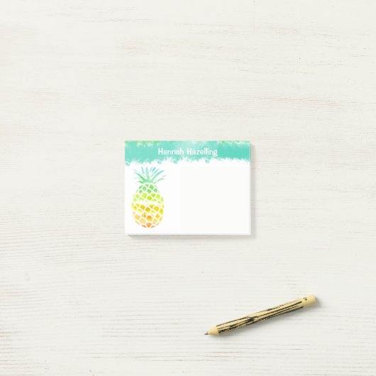 Post-it® Bloc-notes personnalisé par ananas (Sur un bureau)
