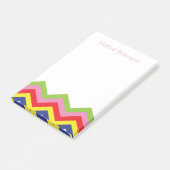 Post-it® Bloc-notes personnalisé post-it multicolore Chevro (Incliné)