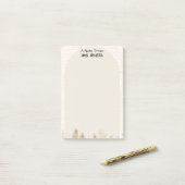 Post-it® Bloc-notes personnalisé pour enseignant avec arche (Sur un bureau)