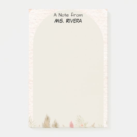 Post-it® Bloc-notes personnalisé pour enseignant avec arche (Devant)