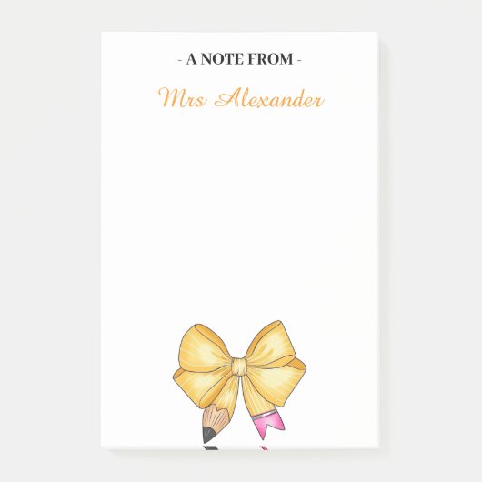 Post-it® Bloc-notes personnalisé pour enseignants, Bloc-not (Devant)