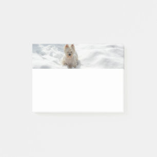 Post-it® Bloc-notes photo de chien Westie Blanche-Neige