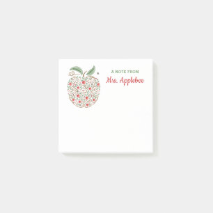 Post-it® Bloc-notes pomme pour enseignant Semences de conna