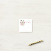 Post-it® Bloc-notes pomme pour enseignant Semences de conna (Sur un bureau)