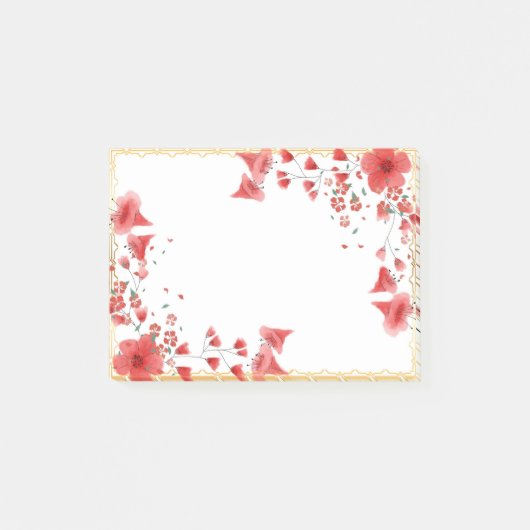 Post-it® Bloc-notes post-it à cadre rose (Devant)