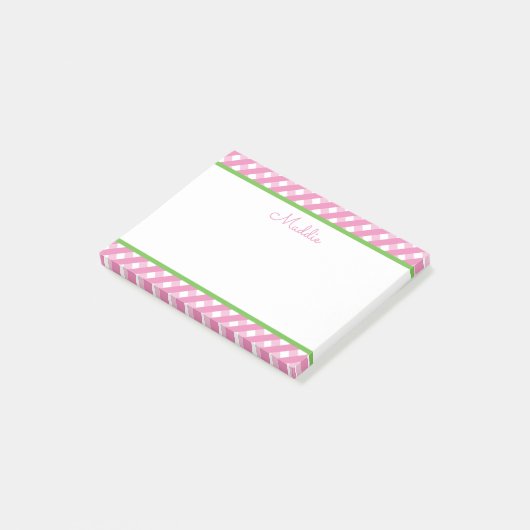 Post-it® Bloc-notes Post-it personnalisé En vichy mignon (Incliné)