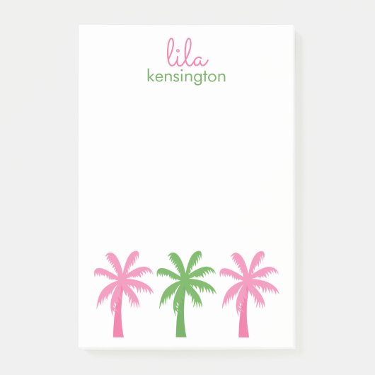 Post-it® Bloc-notes post-it personnalisé Preppy Palm Trees (Devant)