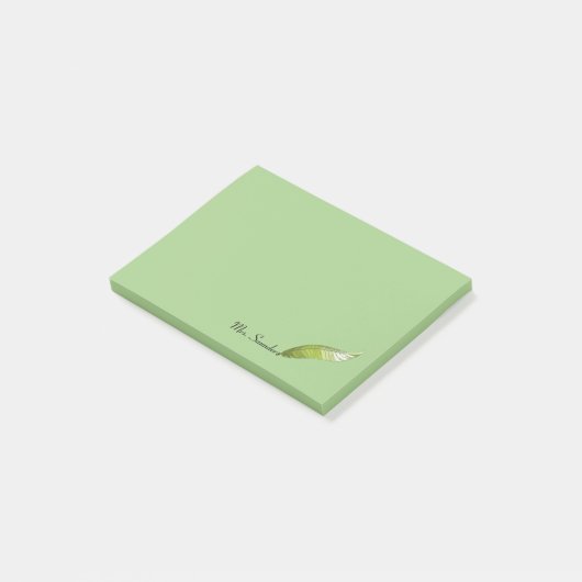 Post-it® Bloc-notes Post-it - Stylo en plume vert (Incliné)