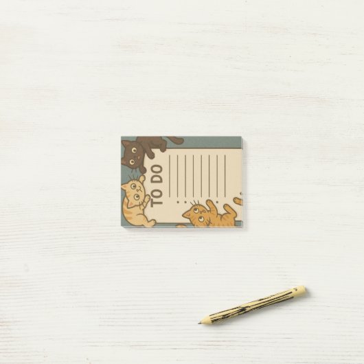 Post-it® Bloc-notes pour chat Kitty (Sur un bureau)