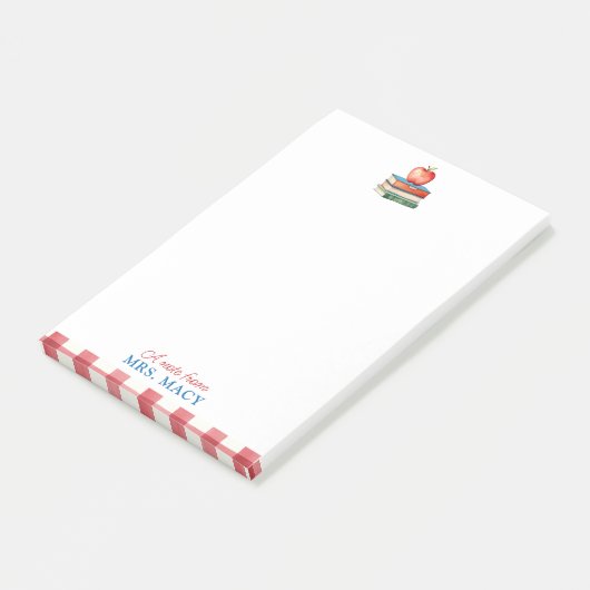 Post-it® Bloc-notes pour enseignant personnalisé mignon App (Incliné)