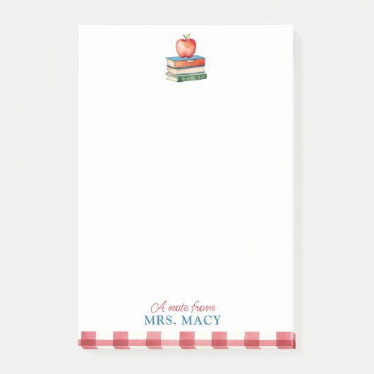 Post-it® Bloc-notes pour enseignant personnalisé mignon App (Devant)