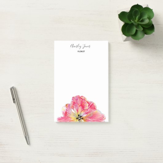 Post-it® Bloc-notes pour fleur de Tulipe rose (Bureau)