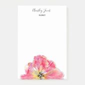 Post-it® Bloc-notes pour fleur de Tulipe rose (Devant)