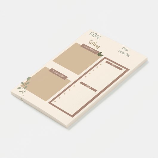 Post-it® Bloc-notes pour la définition des objectifs (Incliné)