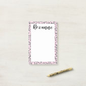 Post-it® Bloc-notes pour le Poster de animal Léopard neige  (Sur un bureau)