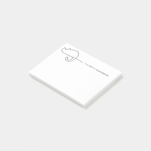 Post-it® Bloc-notes Procrastination Pain de chat (Incliné)