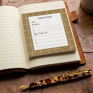 Post-it® Bloc-notes quotidien à grille de moutarde