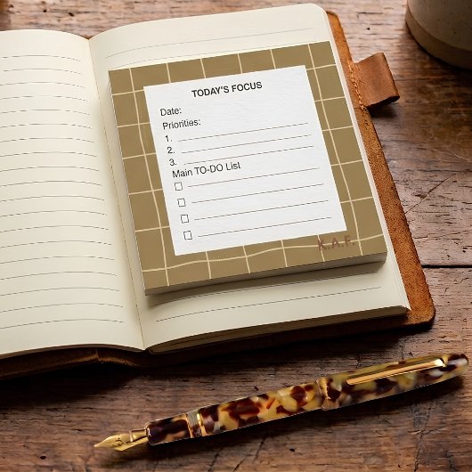 Post-it® Bloc-notes quotidien à grille de moutarde