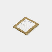 Post-it® Bloc-notes quotidien à grille de moutarde (Incliné)