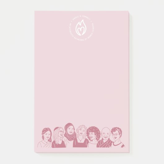 Post-it® Bloc-notes rose (Devant)