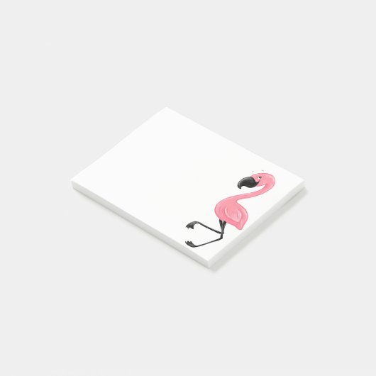 Post-it® Bloc-notes rose de post-it de Flamant rose (Incliné)