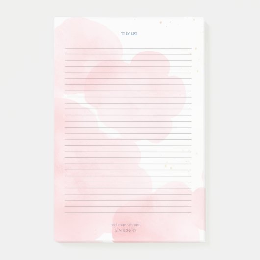 Post-it® Bloc-notes rose en forme de nuages (Devant)