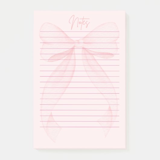 Post-it® Bloc-notes Rose Fille|Bloc-notes esthétique rose p (Devant)