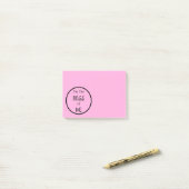 Post-it® Bloc-notes rose pour moi (Sur un bureau)