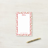 Post-it® Bloc-notes Strawberry Notes (Sur un bureau)