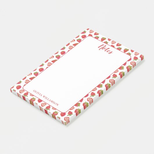 Post-it® Bloc-notes Strawberry Notes (Incliné)